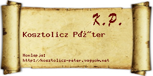 Kosztolicz Péter névjegykártya